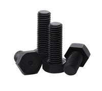 CONPHERON Vis à tête hexagonale en plastique, facile à retirer, vis en plastique à 6 pans, vis/boulons en nylon noir, M12*40 mm,5 pcs