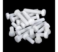 CONPHERON Vis à tête hexagonale en plastique, facile à retirer, vis en plastique à 6 pans, vis/boulons en nylon blanc, M6*40 mm,20 pcs