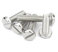 CONPHERON Vis à Tête Ronde Fendue en Acier Inoxydable Vis à Métaux à Tête Ronde Fendue M6×18mm, 10 pcs