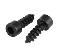 CONPHERON Vis Autotaraudeuses à Tête Cylindrique à Six Pans Creux Vis à Bois Fixations en Acier au Carbone Noir, M2×6mm, 200 pcs