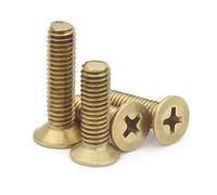 CONPHERON Vis Cruciformes à tête Plate, Vis à Tête Fraisée Croisé en Laiton, M4x30 mm,10 pcs