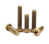 CONPHERON Vis Cruciformes à tête Ronde, Vis à Métaux Croisé en Laiton, M5x50 mm,10 pcs