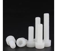CONPHERON Vis en plastique, Vis à six pans creux en nylon blanc, M4*10 mm,40 pcs