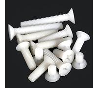 CONPHERON Vis en plastique, Vis à tête fraisée croisé en nylon, blanc, M5*20 mm,50 pcs