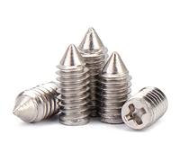 CONPHERON Vis Sans Tete, Vis Pointeau Phillips/Rainure Croisée, Vis Sans Tête Conique en Acier Inoxydable 304,M2.5x8mm, 60 pcs