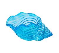 Conque en verre multicolore pour table basse Bleu lac | Pièce d'art en verre transparent, décoration colorée sur le thème de la mer pour salon, chambre à coucher