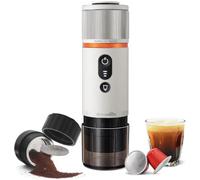 CONQUECO Macchina da Caffè Espresso Portatile - Auto chauffage Caffettiera Elettrica da Viaggio con Batteria - per 12V Auto e Camion e Campeggio - compatible avec Café Moulu et Capsule NS