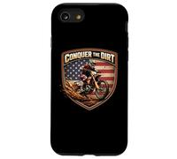 Conquer The Dirt Bike Rider Moto Motocross MX American Coque pour iPhone SE (2020) / 7/8