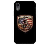 Conquer The Dirt Bike Rider Moto Motocross MX American Coque pour iPhone XR