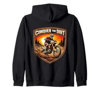 Conquer The Dirt Bike Rider Moto Motocross Sweat à Capuche