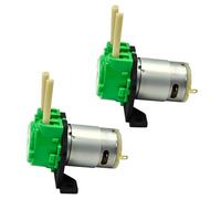 CONQUERALL 2PCS Micro 385 Pompe Péristaltique DC 6V 50ml/min Auto-amorçante pour Aquarium Labo Transfert de Liquide Chimique