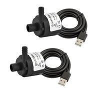 CONQUERALL Lot de 2 pompes submersibles USB sans balais DC 5 V 0,5 W 16 GPH 0,5 m pour vidange de condensat CVC et fontaine de bureau