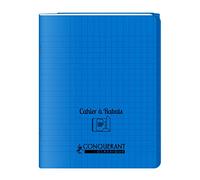 conquerant 1 Cahier à Rabats 17x22 96 Pages Séyès Polypro Bleu