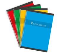 Conquerant 100100712 Bloc-Notes A4 180 Feuilles Rouge, Jaune Et Bleu