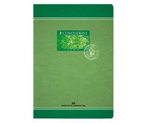 CONQUÉRANT 28804 Cahier sept piqûre papier recy ncre offset base végétale A4 96 pages 70 g séyès 210 x 297 mm Blanc