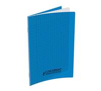 Conquérant 400089829 Cahier agrafé A4 couverture polypro 140 pages grands carreaux Bleu