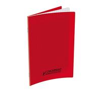 Conquérant 400089842 Cahier agrafé A4 couverture polypro 140 pages grands carreaux Rouge