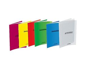 Conquérant 41475 Cahier Classique Piqûre Couverture Polypropylène Rigide Transparente A4 Papier Vert