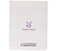 Conquérant Cahier Classique 41499 Piqûre Poésie Couverture Polypropylène Papier Vert