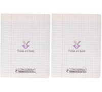 CONQUERANT 41499 Cahier Classique Piqûre Poésie Couverture Polypropylène Papier Vert (Lot de 2)