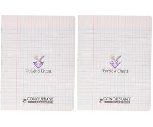CONQUERANT 41499 Cahier Classique Piqûre Poésie Couverture Polypropylène Papier Vert (Lot de 2)