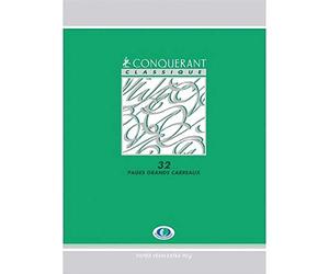 Conquérant 46975 Cahier Classique Piqûre Ecriture Couverture Verni Carte Couchée 170 x 220mm Papier Vert