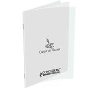 Conquérant 48864 Cahier Classique Papier Dessin Couverture Polypropylène Transparente A5+ Papier Vert