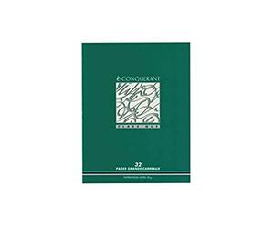Conquérant 92027 Cahier Classique Piqûre Usage Scolaire Couverture Vernie Carte Couchée A4 Papier Vert