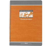 Conquérant 92038 Cahier Sept Travaux Pratiques Reliure Intégrale Couverture Offset Papier Vert