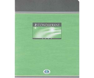 Conquérant 92050 Cahier Sept Brouillon Piqûre Couverture Offset Tables Calcul 170 x 220mm Papier Vert