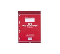 CONQUÉRANT 92068 Feuillet Mobile Sep T A4 210x297mm 100f 90g Séyès Perforé Vert