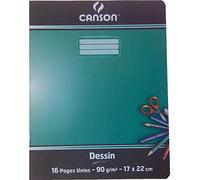Ref 23357/00 : Cahiers Dessin 90g 17x22 16 Pages Unies Nf 40