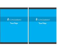 CONQUERANT 92713 Cahier Sept Travaux Pratiques Piqure Couverture Offset 170 x 220mm Papier Vert (Lot de 2)
