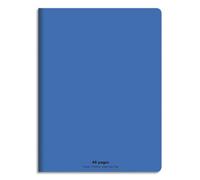 CONQUERANT C9 Cahier piqûre 17x22cm 48 pages 90g grands carreaux Seyès. Couverture polypropylène Bleu