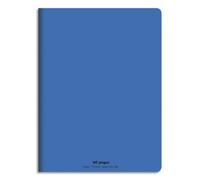 CONQUERANT C9 Cahier piqûre 17x22cm 60 pages 90g grands carreaux Seyès. Couverture polypropylène Bleu