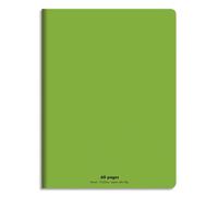 CONQUERANT C9 Cahier piqûre 17x22cm 60 pages 90g grands carreaux Seyès. Couverture polypropylène Vert