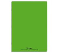 CONQUERANT C9 Cahier piqûre 17x22cm 96 pages 90g grands carreaux Seyès. Couverture polypropylène Vert