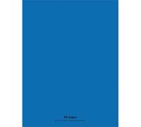 CONQUERANT C9 Cahier piqûre 24x32cm 48 pages 90g grands carreaux Seyès. Couverture polypropylène Bleu
