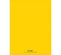 CONQUERANT C9 Cahier piqûre 24x32cm 48 pages 90g grands carreaux Seyès. Couverture polypropylène Jaune
