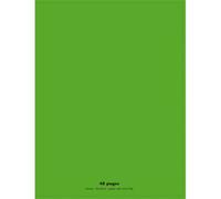 CONQUERANT C9 Cahier piqûre 24x32cm 48 pages 90g grands carreaux Seyès. Couverture polypropylène Vert