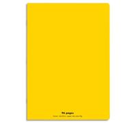 CONQUERANT C9 Cahier piqûre 24x32cm 96 pages 90g grands carreaux Seyès. Couverture polypropylène Jaune