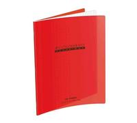 Conquérant Cahier classique 28793 – piqûre, couverture polypropylène rigide, papier rouge