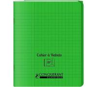Conquérant Cahier à rabats 17x22 48 pages Séyès Polypro vert