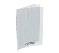 Conquérant Cahier avec couverture en polypro 140 pages 90 g 24 x 32 grands carreaux seyès incolore