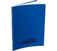 Conquérant Cahier Classique 17 x 22 cm Grands Carreaux Seyès 140 Pages Agrafées Couverture Polypro Bleu
