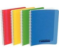 Conquérant Cahier Classique 24 x 32 cm Grands Carreaux Seyès 100 Pages Reliure Intégrale Couverture Polypro Coloris Assortis