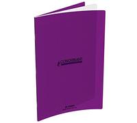 CONQUERANT Cahier Classique 24 x 32 cm Grands Carreaux Seyès 48 Pages Agrafées Couverture Polypro Violet