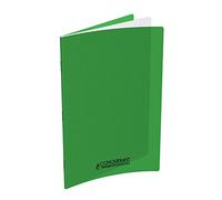 CONQUERANT C9 Cahier piqûre 24x32cm 96 pages 90g quadrillé 5x5. Couverture polypropylène Vert