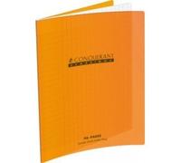CONQUERANT Cahier Classique 24x32cm Grands Carreaux Seyès 48 Pages Agrafées Couverture Polypro Orange
