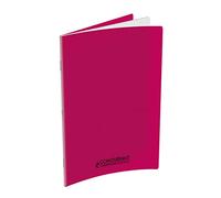 Conquerant Cahier Classique 24x32 cm Grands carreaux Seyès 96 pages Agrafé Couverture polypro Rose